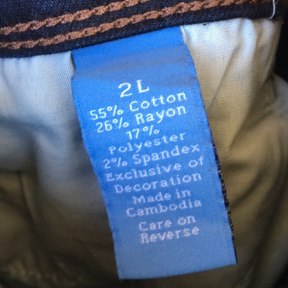 Vera Wang Boot Cut Dark Blue Jeans 2 - Picture 5 of 5